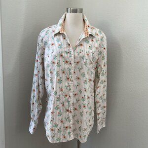 ARIAT Womens Plus XXL Cactus Blossom Kirby Stretch Fitted Shirt Western Top